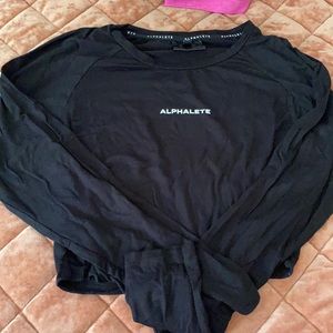 Alphalete crop tie top